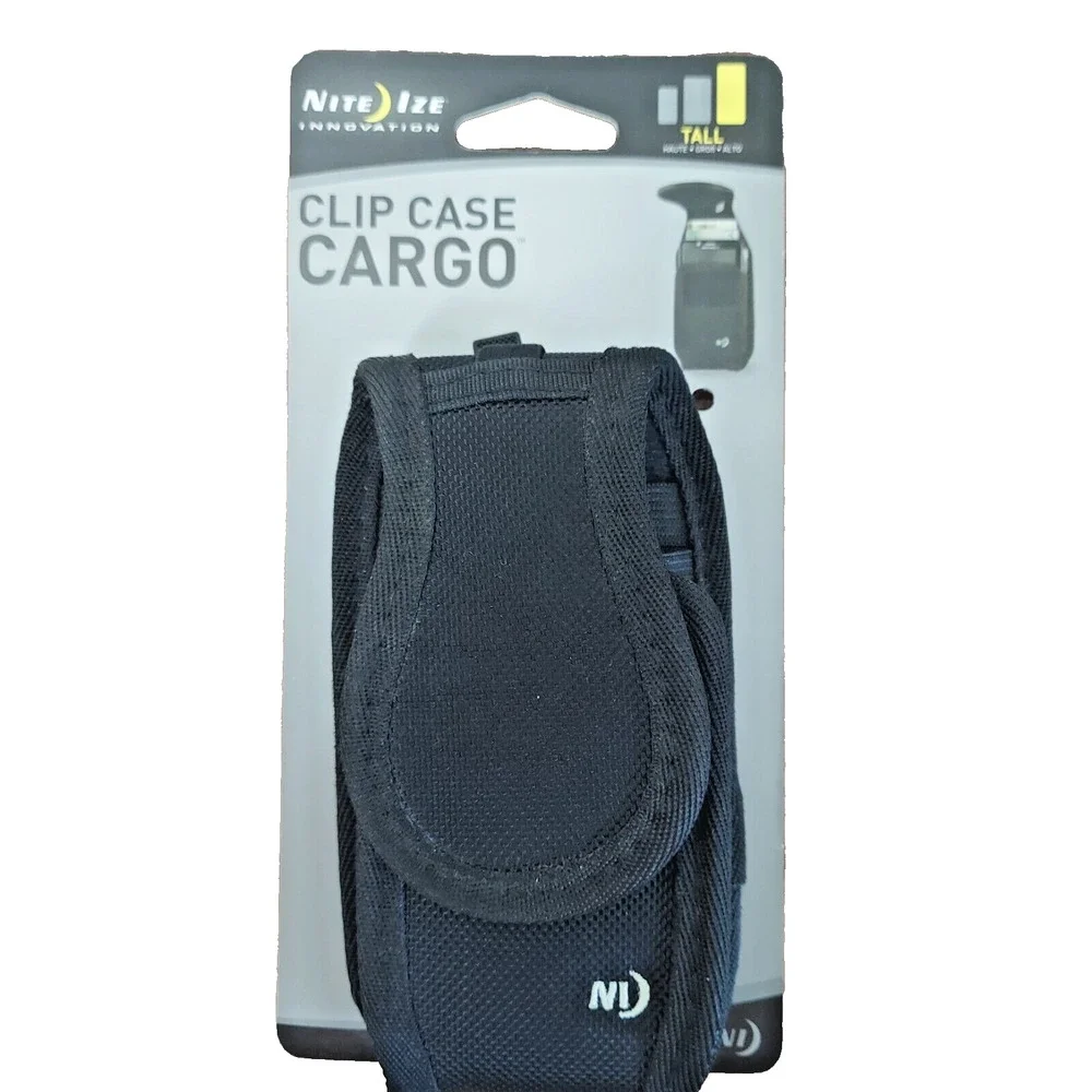 Nite Ize Universal Clip Case Cargo Cell Phone Holder with Belt Clips Tall, Black
